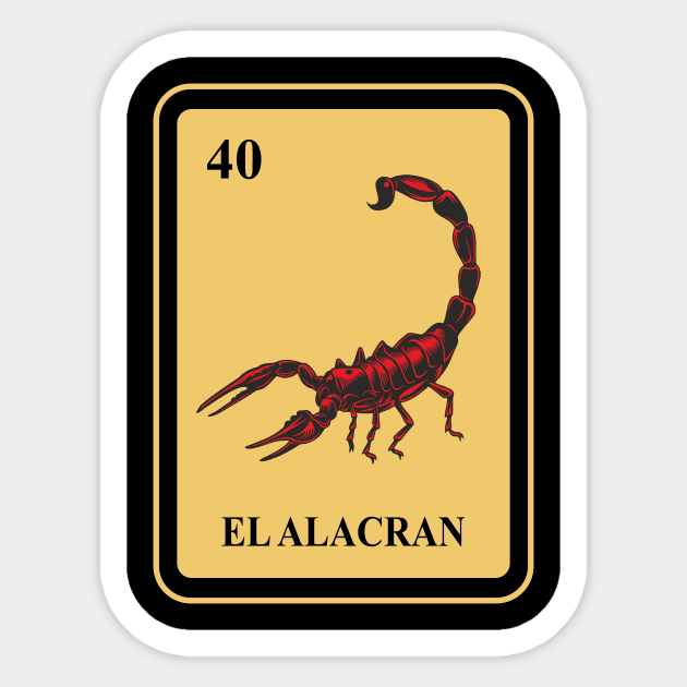 Mexican La Alacran lottery traditional Scorpion Sticker by FunnyphskStore